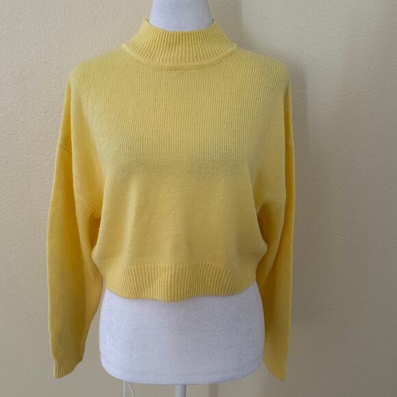 H&M Divided Women Yellow Crop Sweater Size S - Picture 7 of 7